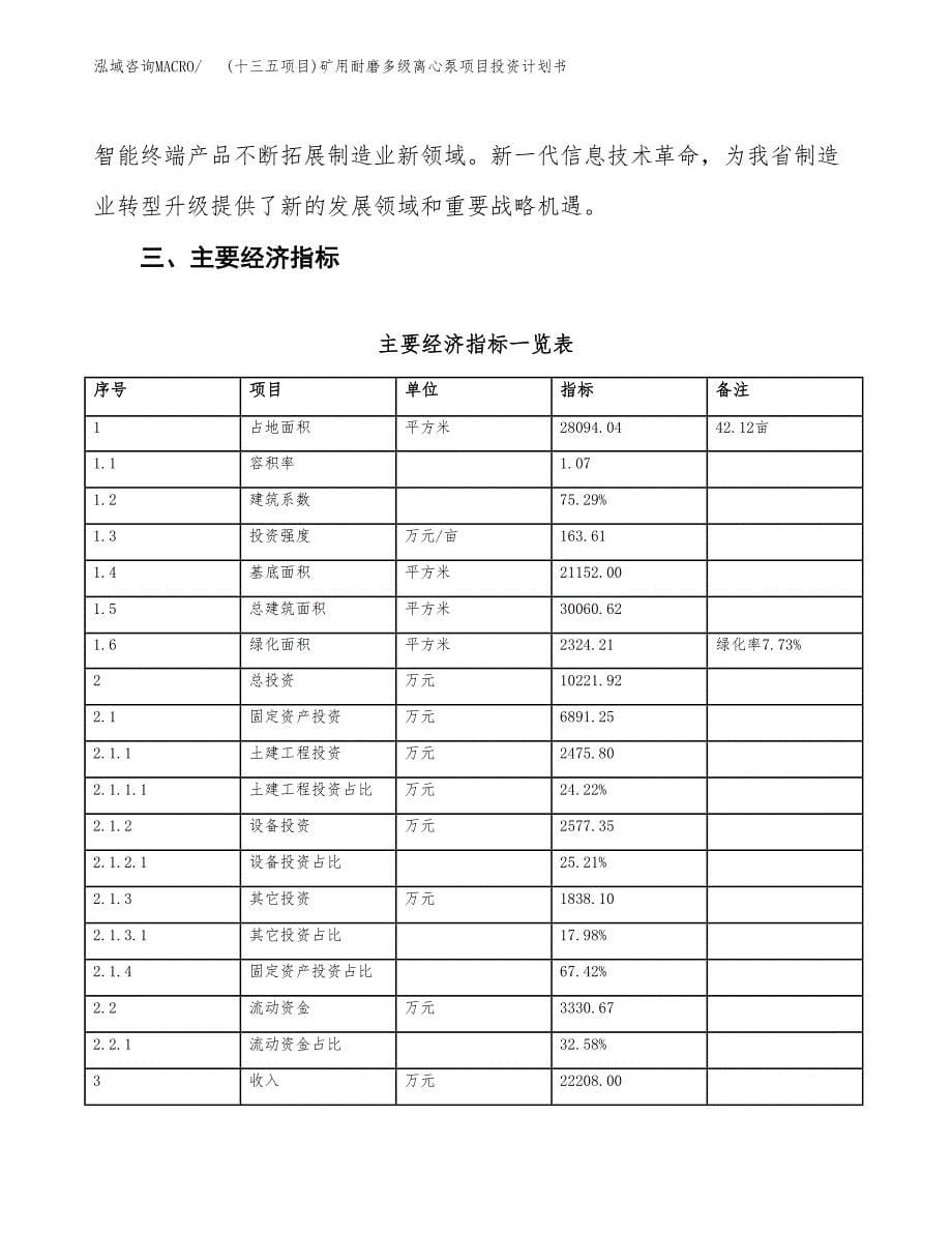 (十三五项目)矿用耐磨多级离心泵项目投资计划书.docx_第5页