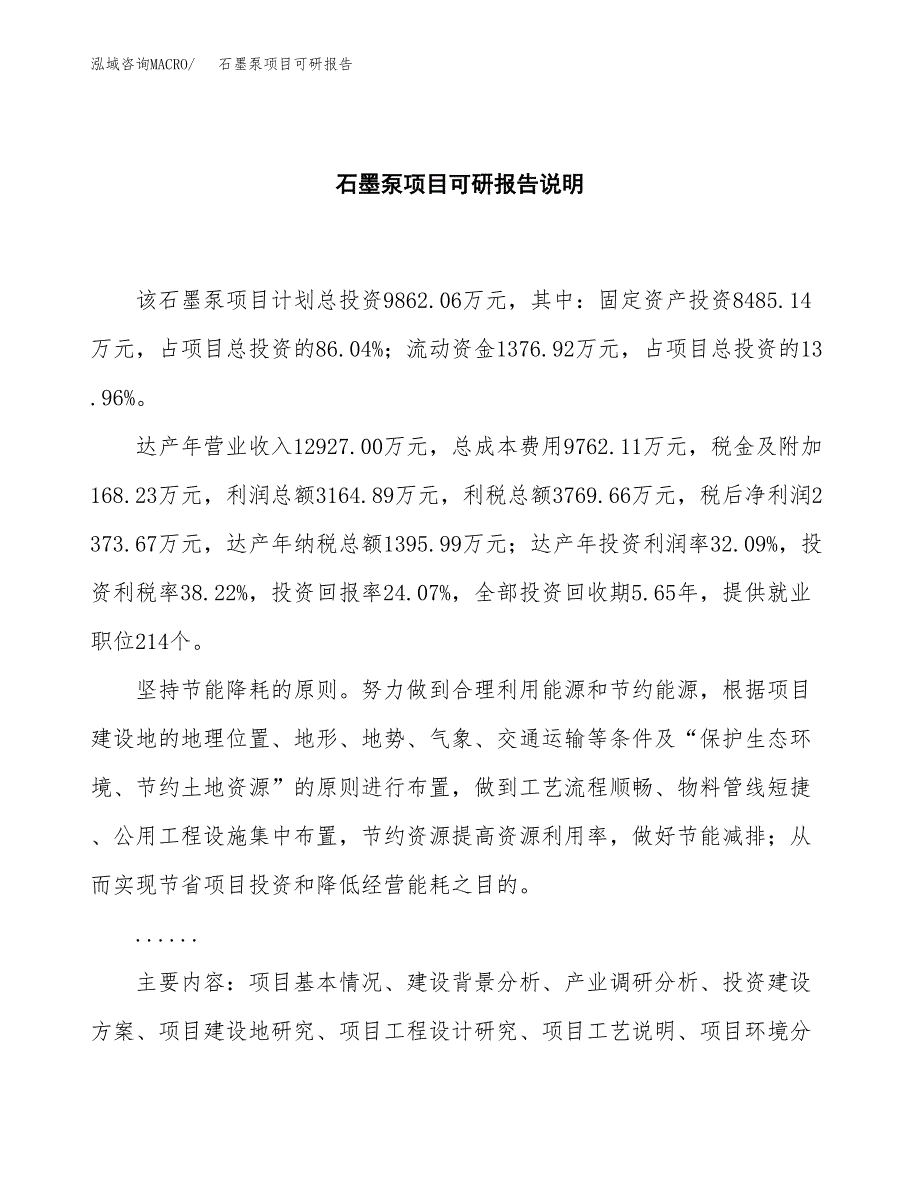 (2019)石墨泵项目可研报告模板.docx_第2页