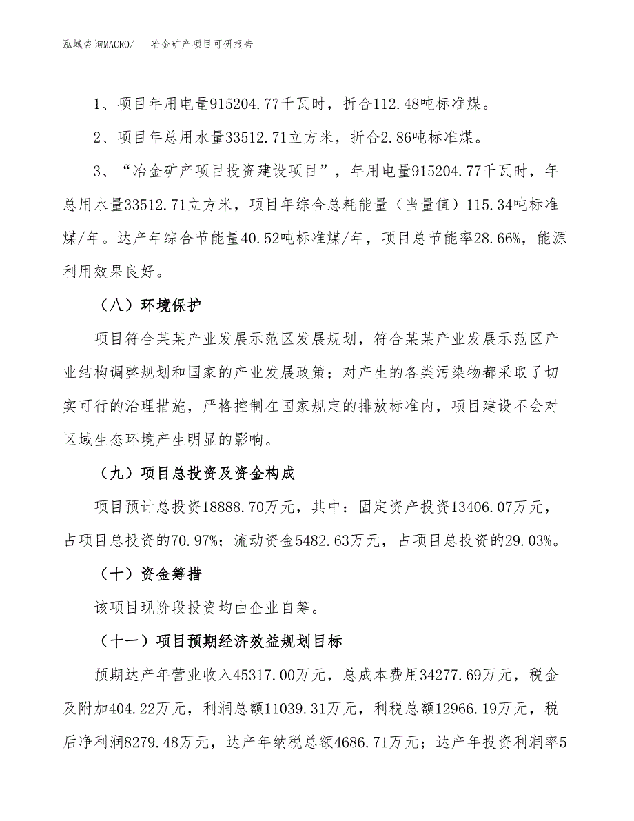 (2019)冶金矿产项目可研报告模板.docx_第4页