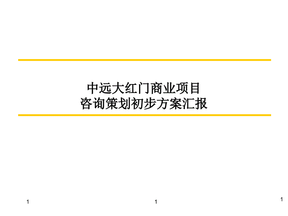 某商业项目咨询策划初步方案汇报.ppt_第1页