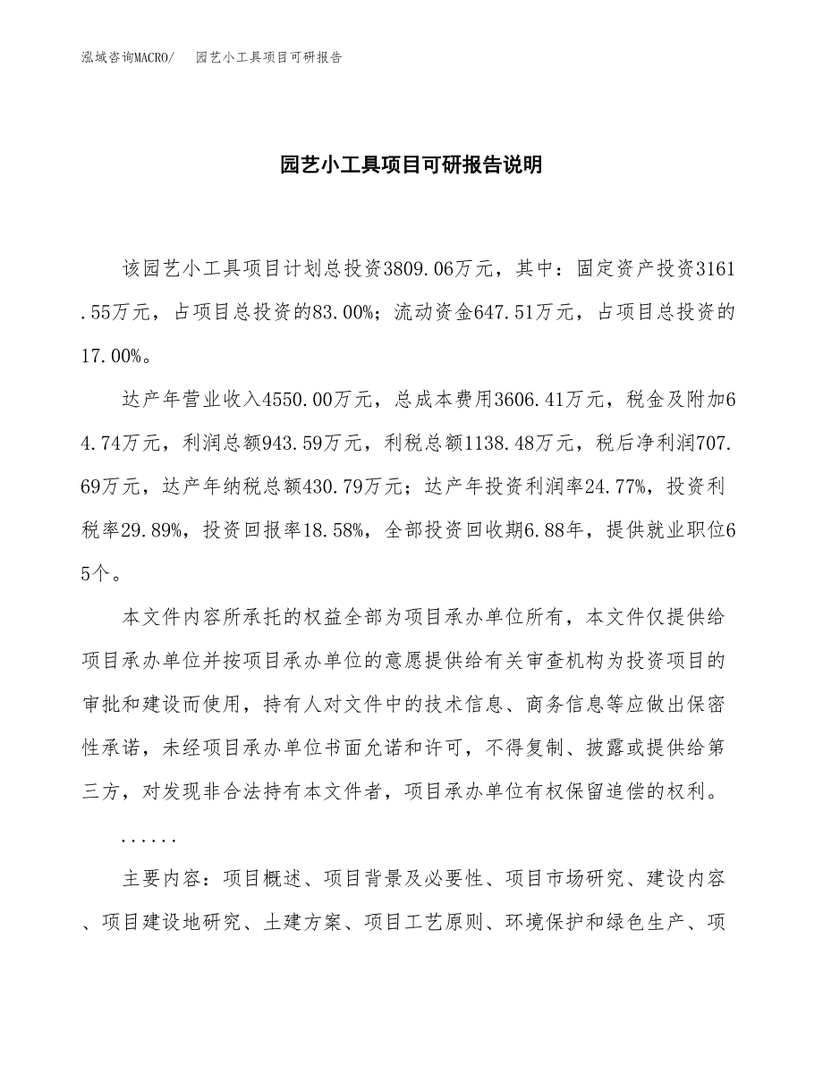 (2019)园艺小工具项目可研报告模板.docx_第2页
