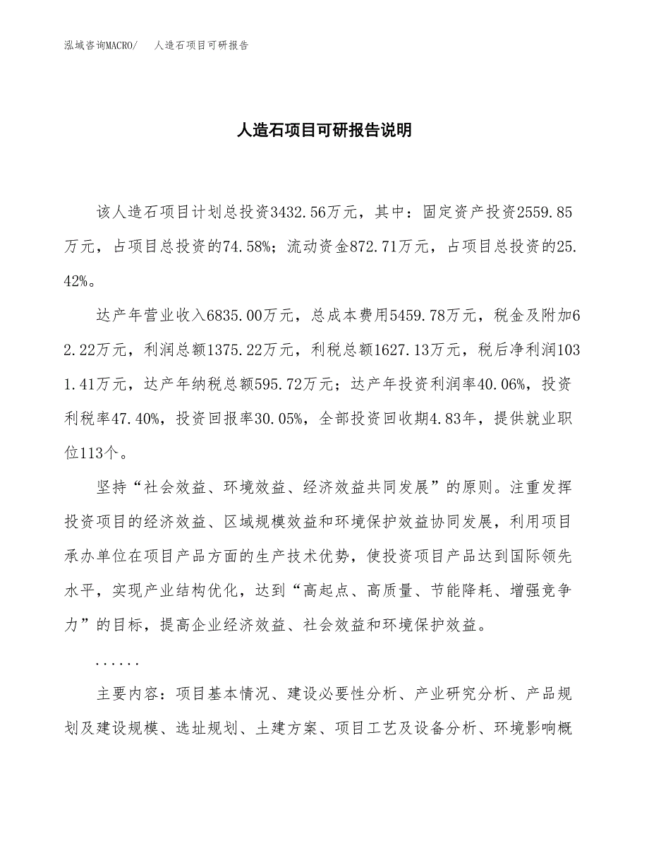 (2019)人造石项目可研报告模板.docx_第2页