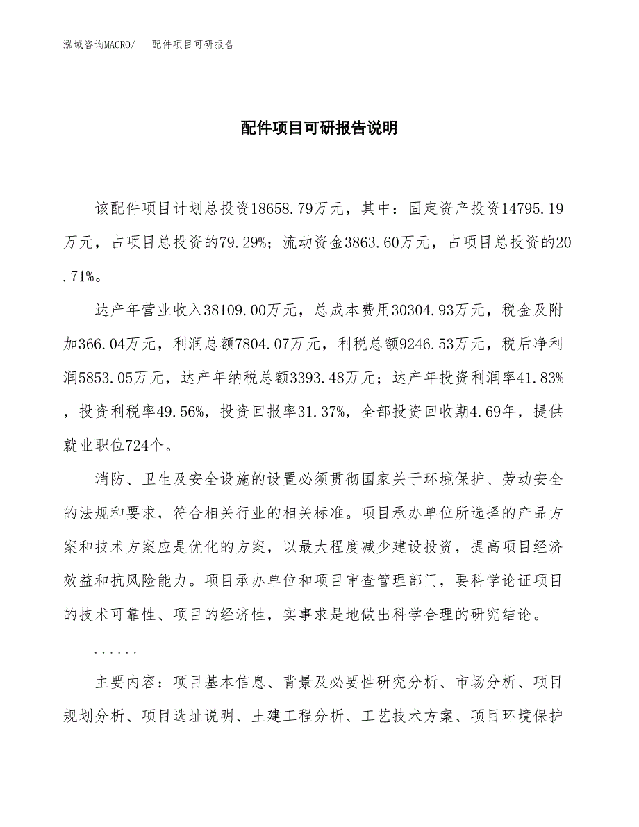 (2019)配件项目可研报告模板.docx_第2页