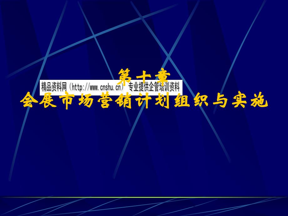 会展市场营销计划组织及其实施_第1页