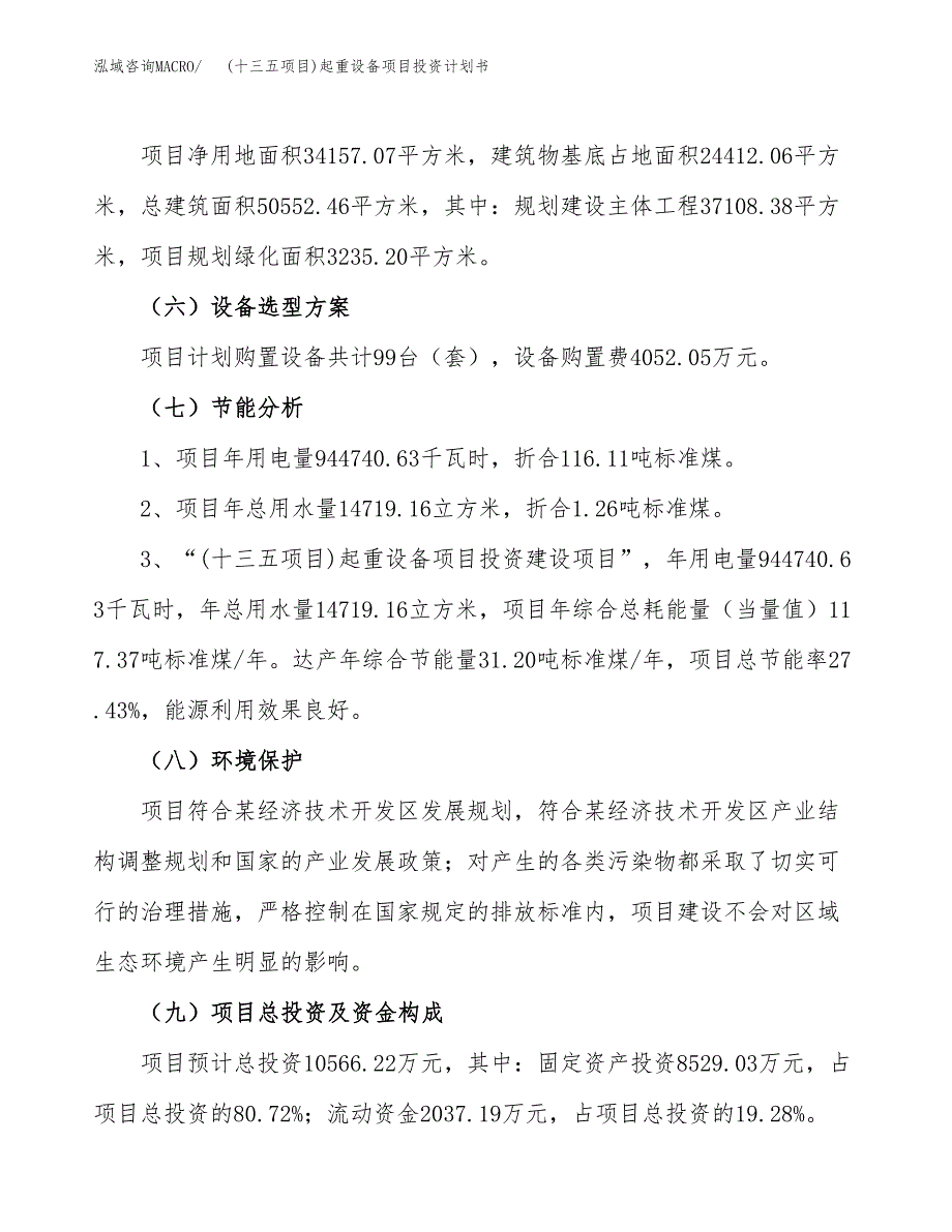 (十三五项目)起重设备项目投资计划书.docx_第2页