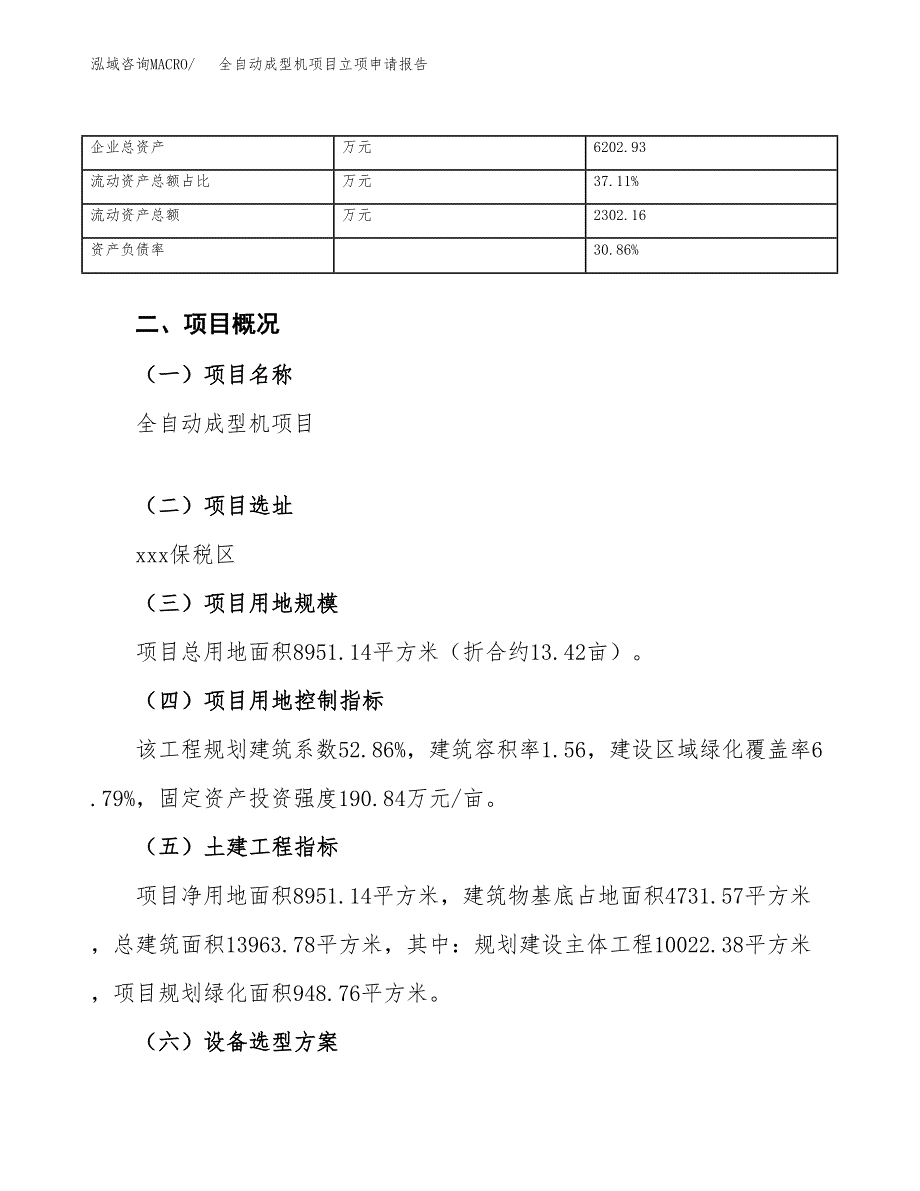 全自动成型机项目立项申请报告（总投资3000万元）.docx_第4页