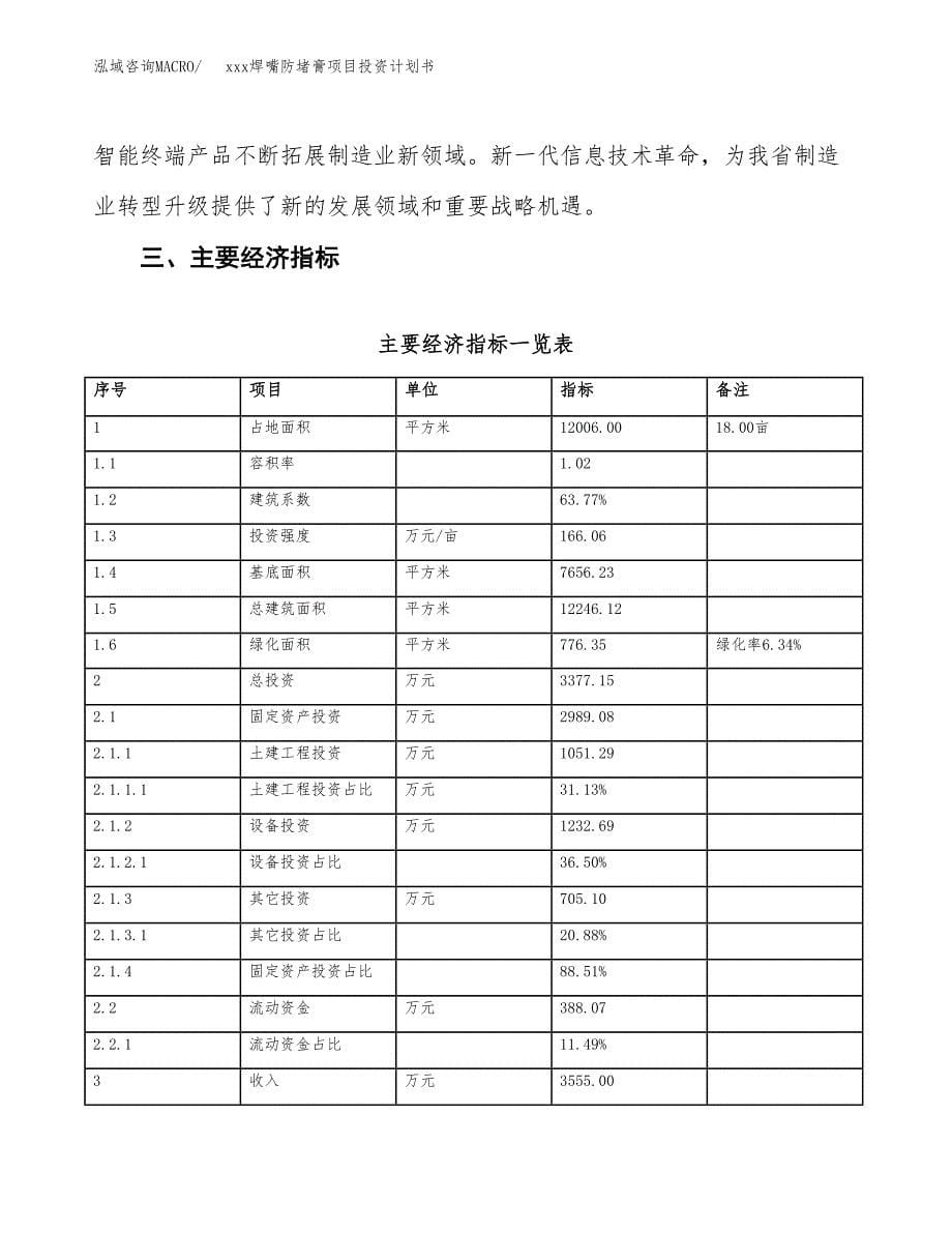 xxx焊嘴防堵膏项目投资计划书范文.docx_第5页