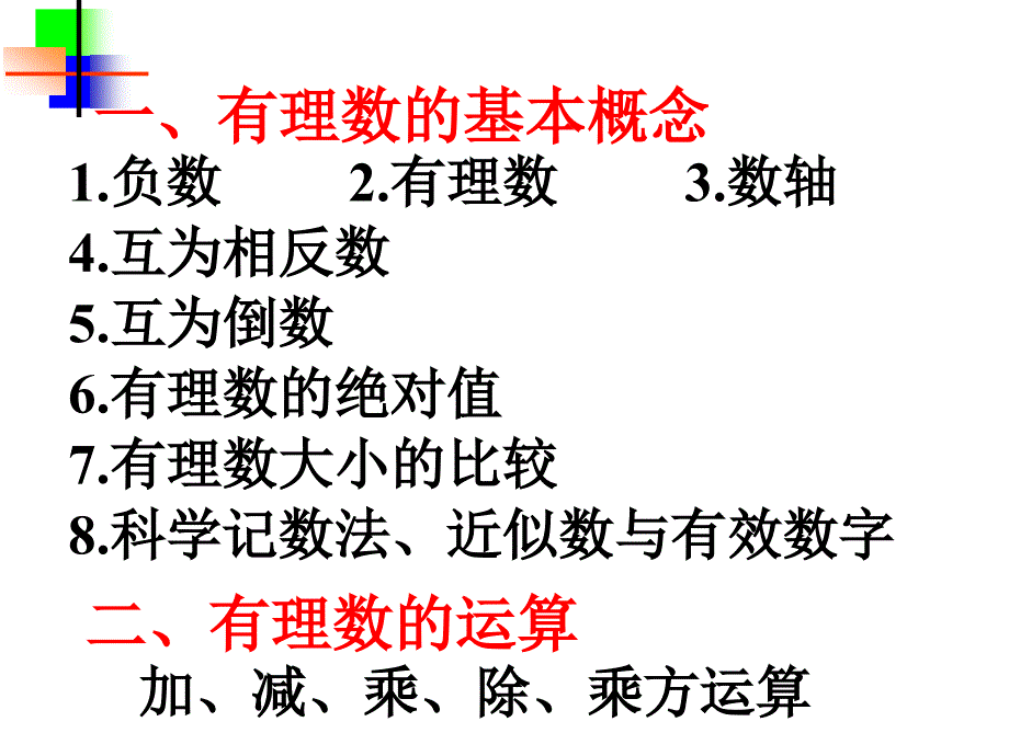 人教版七年级有理数复习课件_第2页