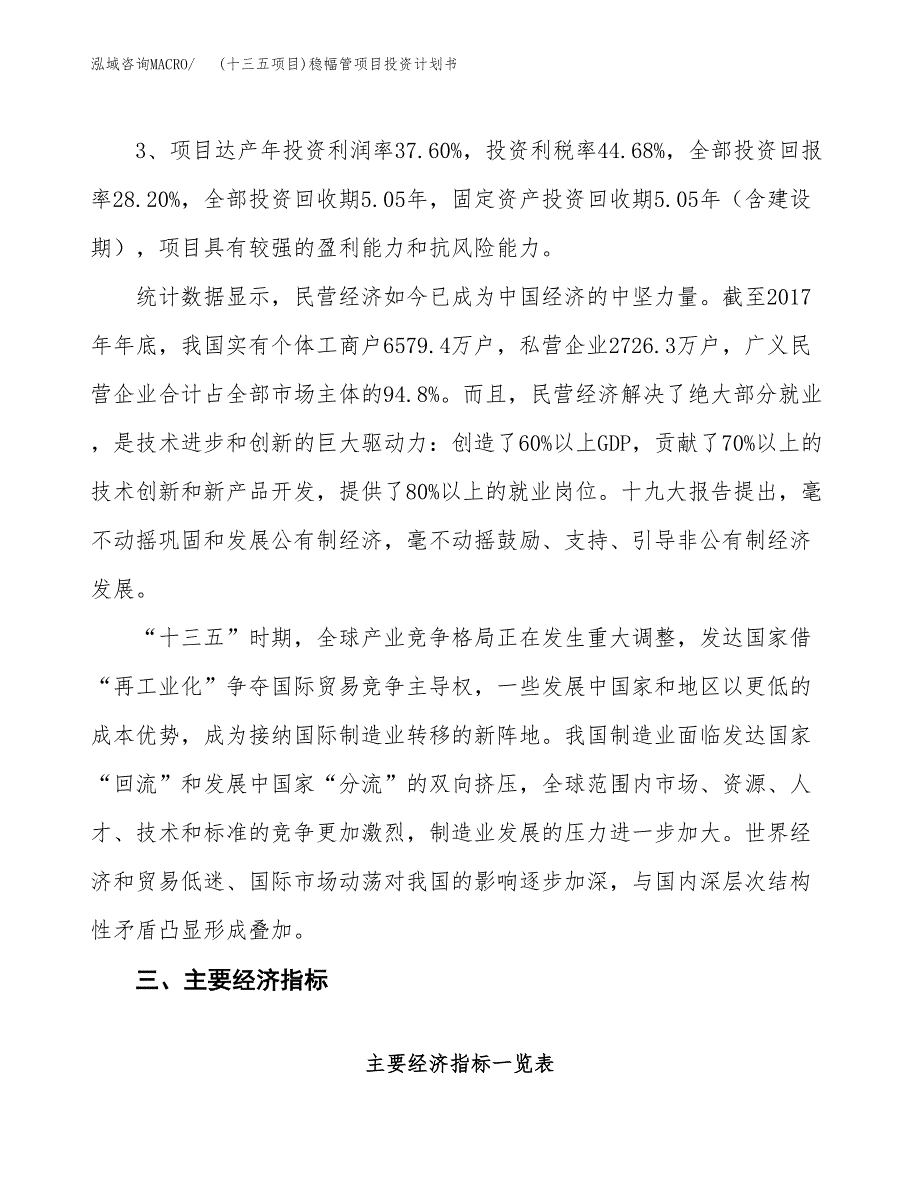 (十三五项目)稳幅管项目投资计划书.docx_第4页