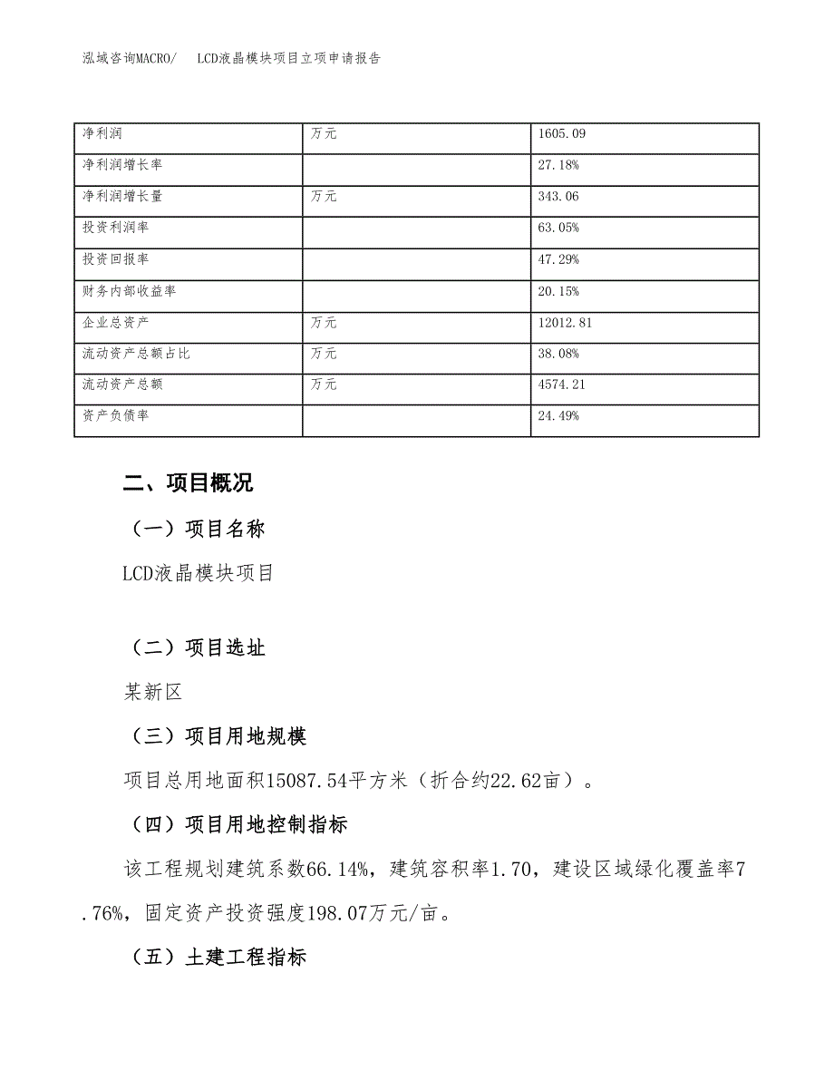 LCD液晶模块项目立项申请报告（总投资6000万元）.docx_第4页
