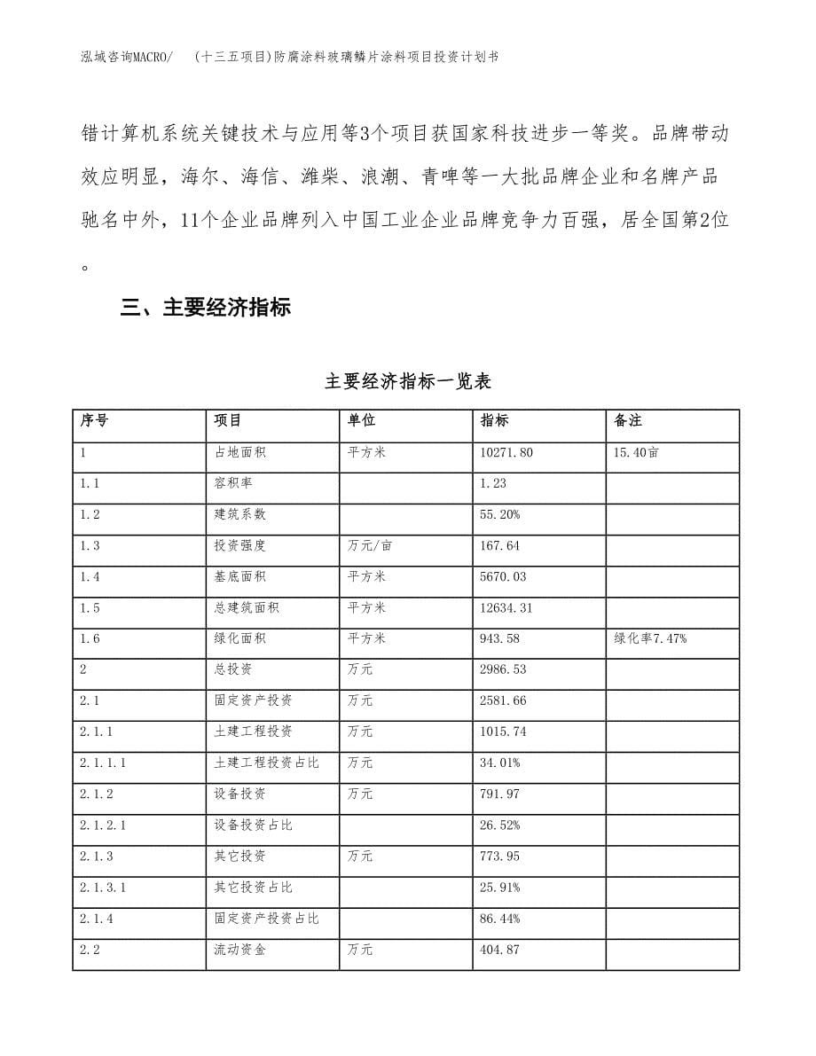 (十三五项目)防腐涂料玻璃鳞片涂料项目投资计划书.docx_第5页