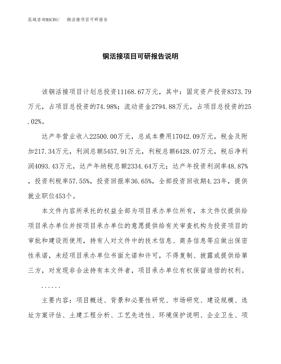(2019)铜活接项目可研报告模板.docx_第2页