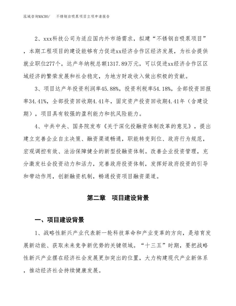 不锈钢自吸泵项目立项申请报告模板范文.docx_第5页