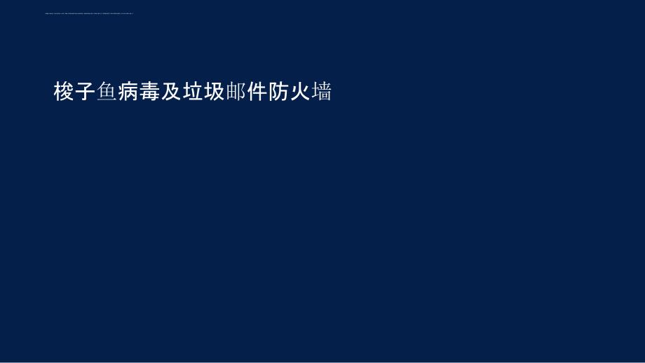 梭子鱼病毒及垃圾邮件防火墙产品介绍.ppt_第1页