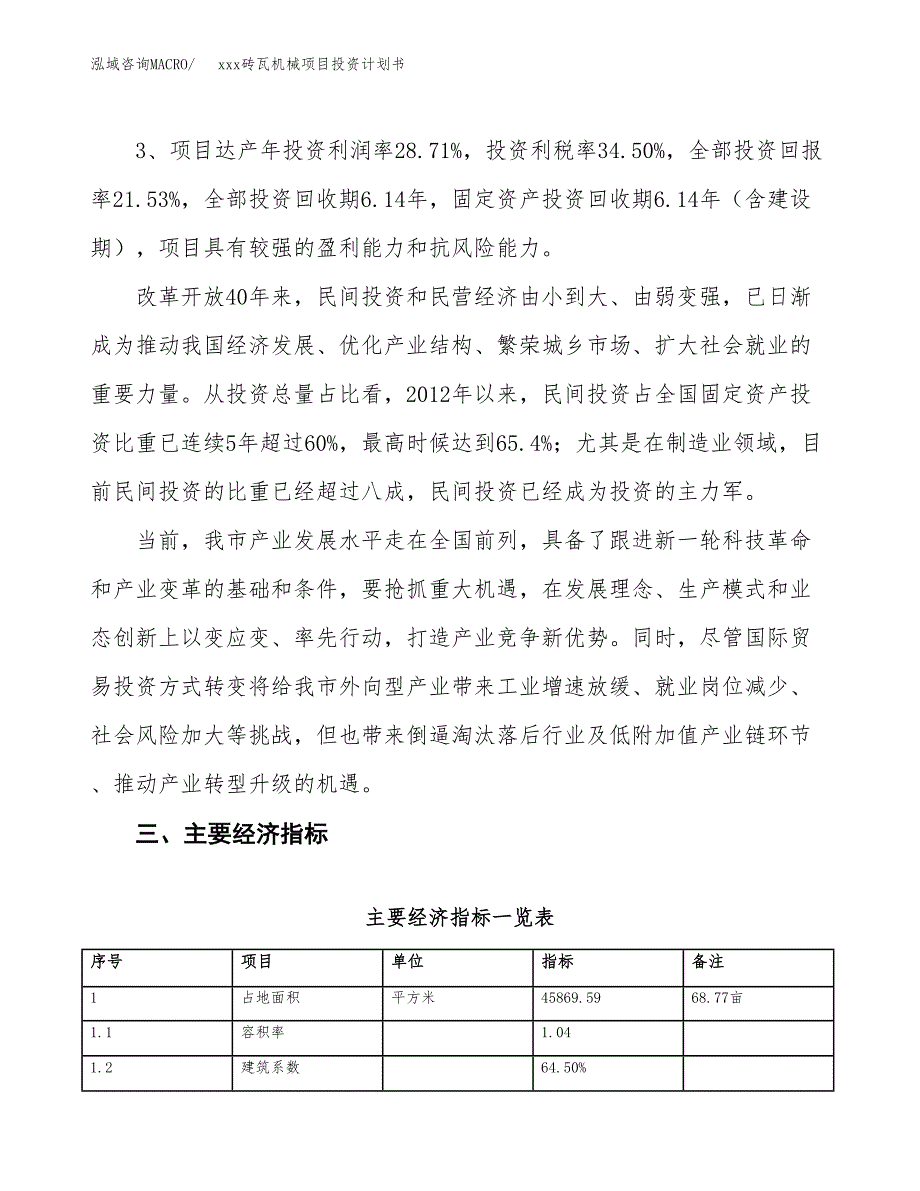 xxx砖瓦机械项目投资计划书范文.docx_第4页