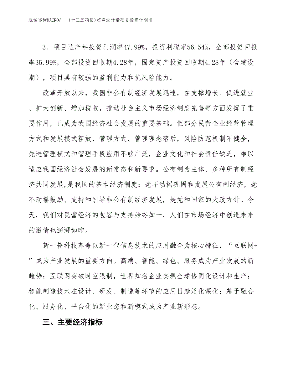 (十三五项目)超声波计量项目投资计划书.docx_第4页