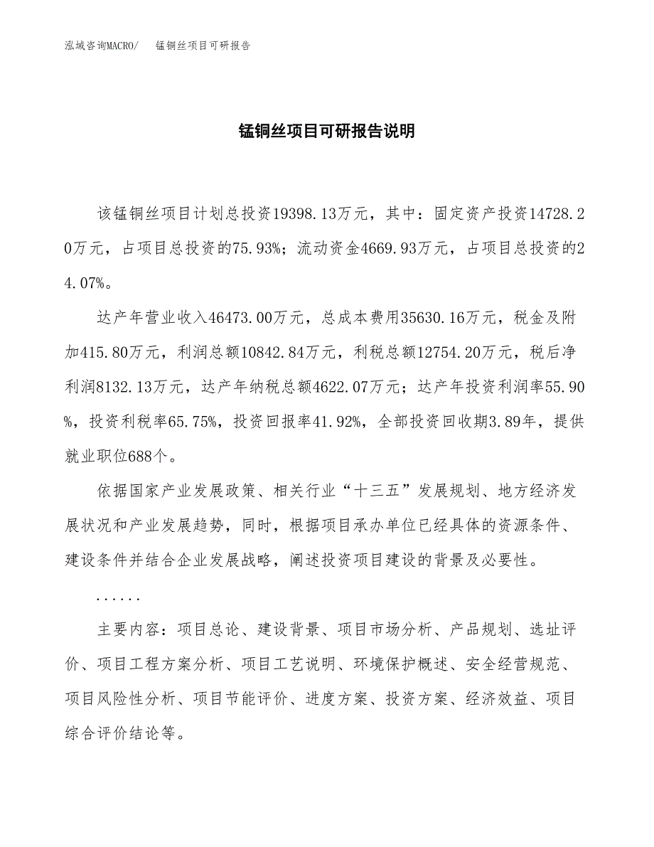 (2019)锰铜丝项目可研报告模板.docx_第2页