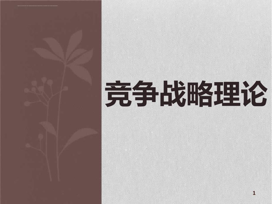 竞争战略理论课件.ppt_第1页