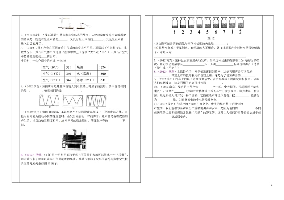 辽宁省沈阳市八年级物理上册 2声现象复习教案 （新版）新人教版_第2页