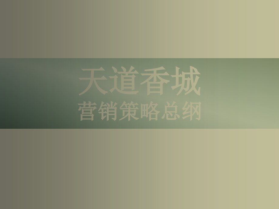 地产项目营销策略总纲_第1页