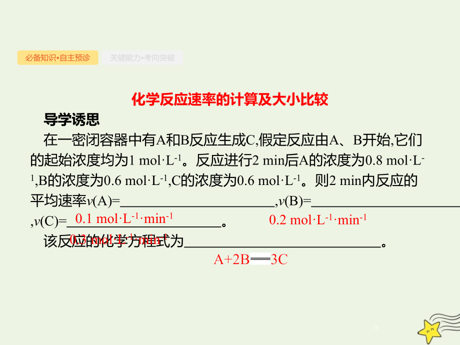 2020版高三化学总复习 专题7 第1讲 化学反应速率及影响因素课件 苏教版_第3页