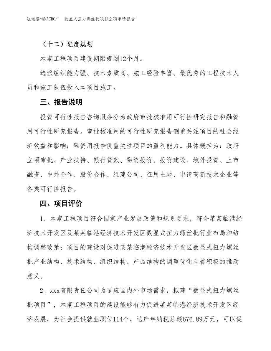 数显式扭力螺丝批项目立项申请报告模板范文.docx_第4页