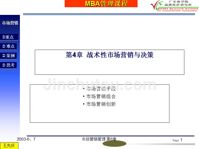 战术性市场营销手段与决策_第1页