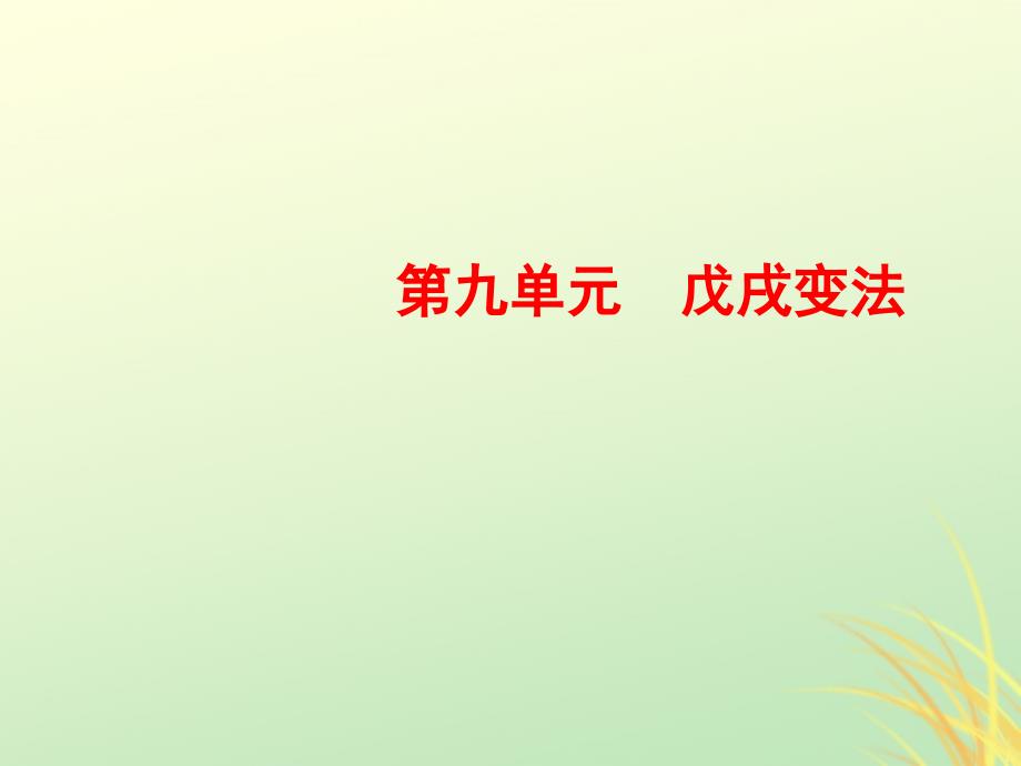 2018-2019学年高中历史 第九单元 戊戌变法 1 甲午战争后民族危机的加深课件 新人教版选修1_第1页