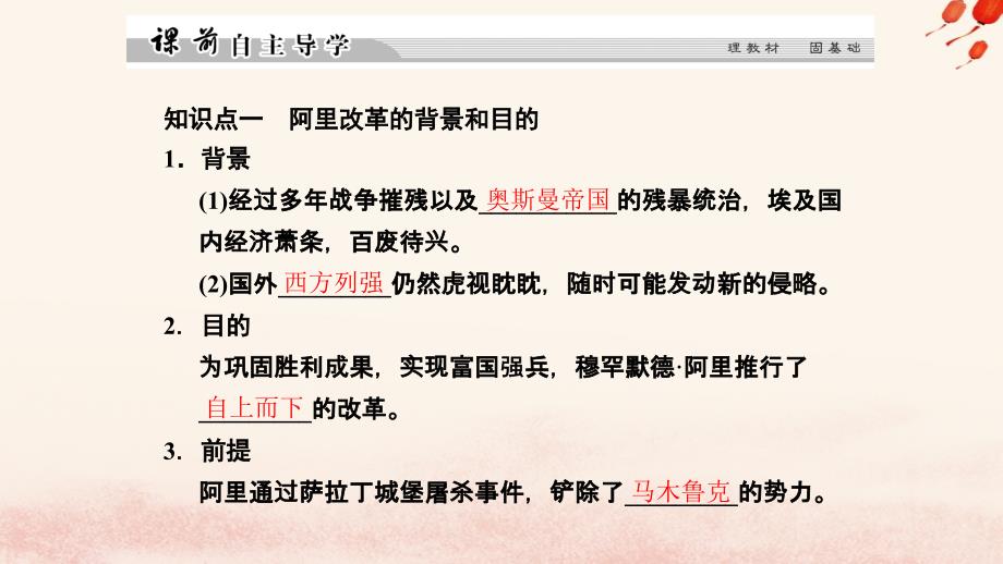 2018-2019学年高中历史 专题六 穆罕默德&#8226;阿里改革 6-2 中兴埃及的改革课件 人民版选修1_第2页