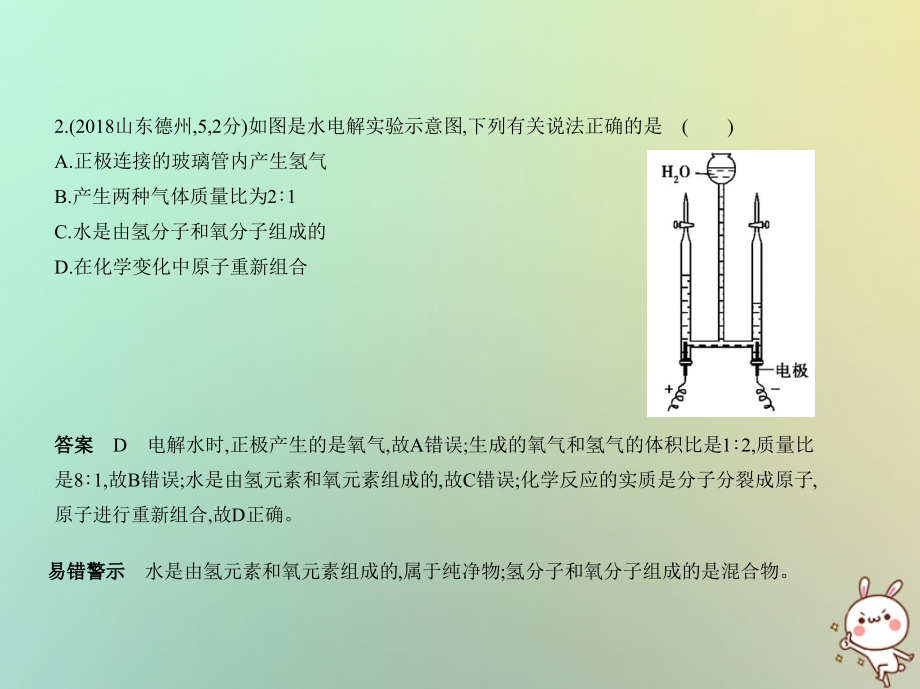 （山东专版）2019年中考化学复习 专题三 水与常见的溶液（试卷部分）课件_第3页