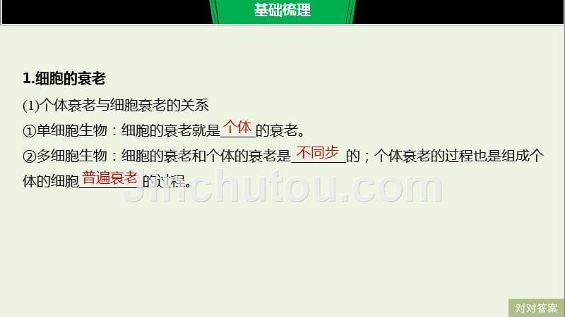 2019-2020学年高中生物 第6章 细胞的生命历程 第3、4节 细胞的衰老、凋亡和癌变课件 新人教版必修1_第5页