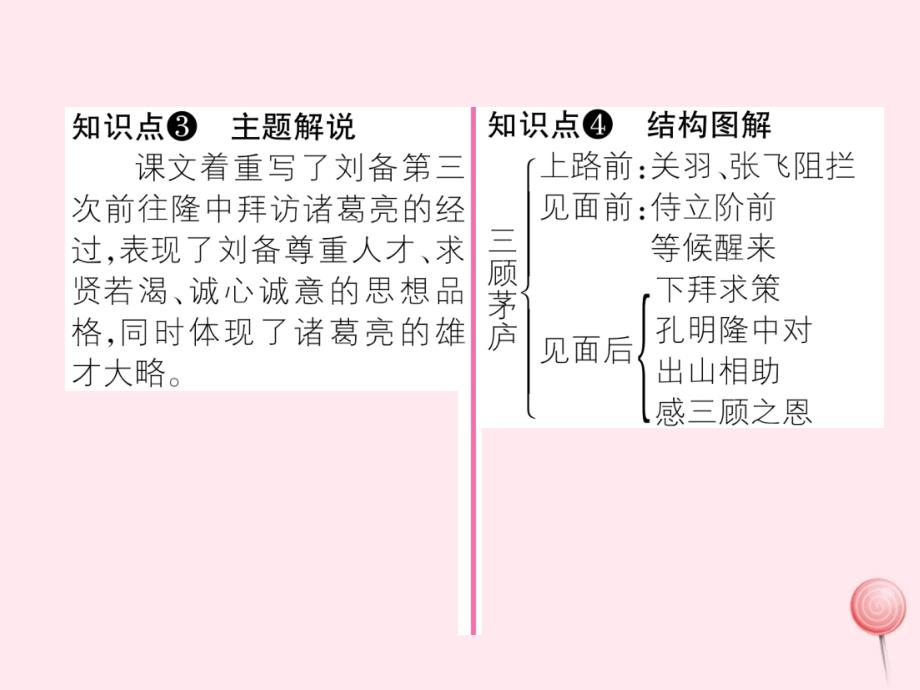 2019秋九年级语文上册 第六单元 23 三顾茅庐习题课件 新人教版_第3页