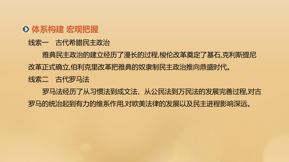 2019年高考历史二轮复习 专题四 古代希腊、罗马文明课件 新人教版_第3页