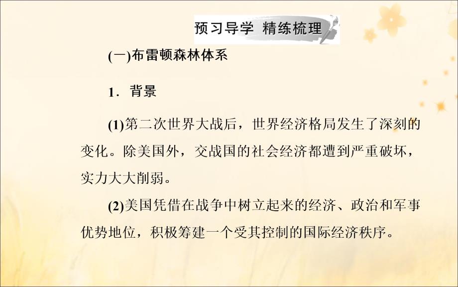 2018-2019学年高中历史 专题八 当今世界经济的全球化趋势 一 二战后资本主义世界经济体系的形成课件 人民版必修2_第4页