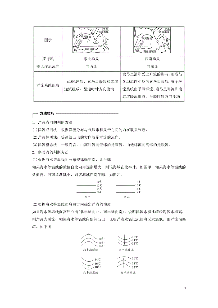 2019-2020学年高中地理 第二章 自然环境中的物质运动和能量交换 第五节 水循环和洋流 课时2 洋流讲义（含解析）湘教版必修1_第4页