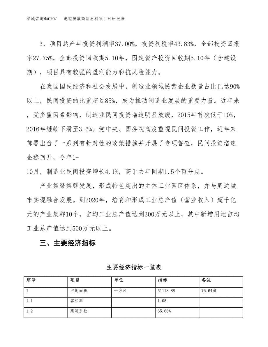 电磁屏蔽高新材料项目可研报告（立项申请）_第5页