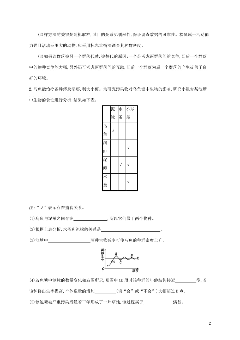 2020版高考生物一轮复习 高考微题组六 种群、群落和生态系统（含解析）苏教版_第2页