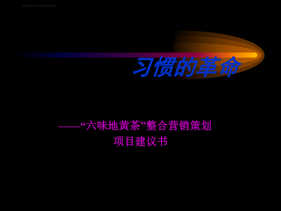 六味地黄茶营销整合策划项目管理知识分析建议书.ppt_第1页