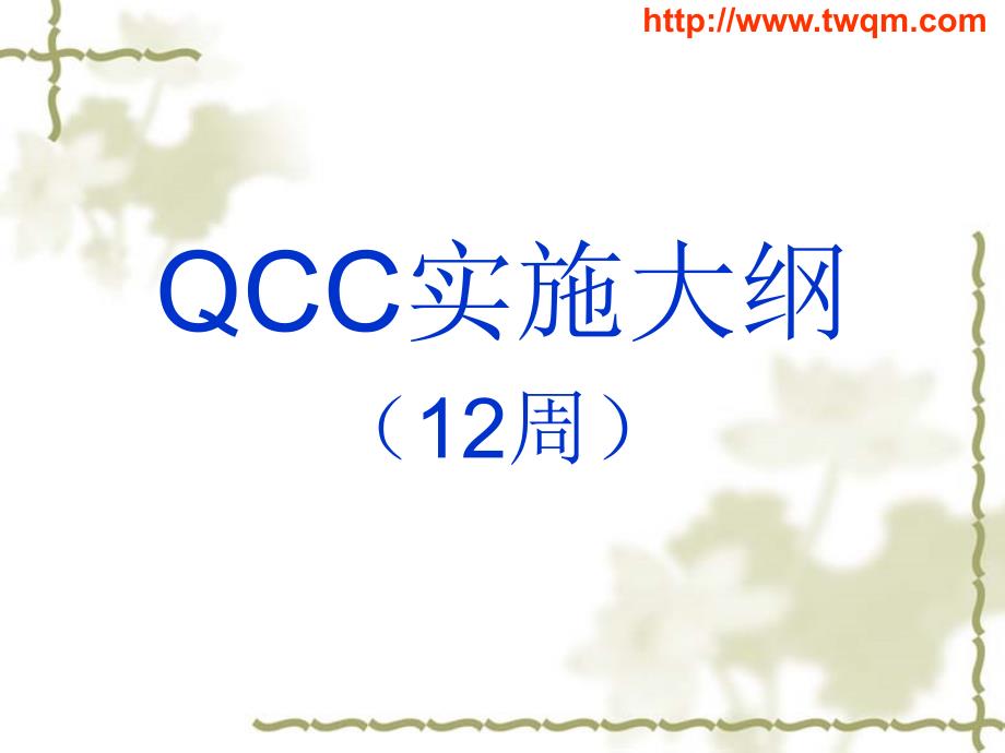 qcc实施大纲(12周).ppt_第1页