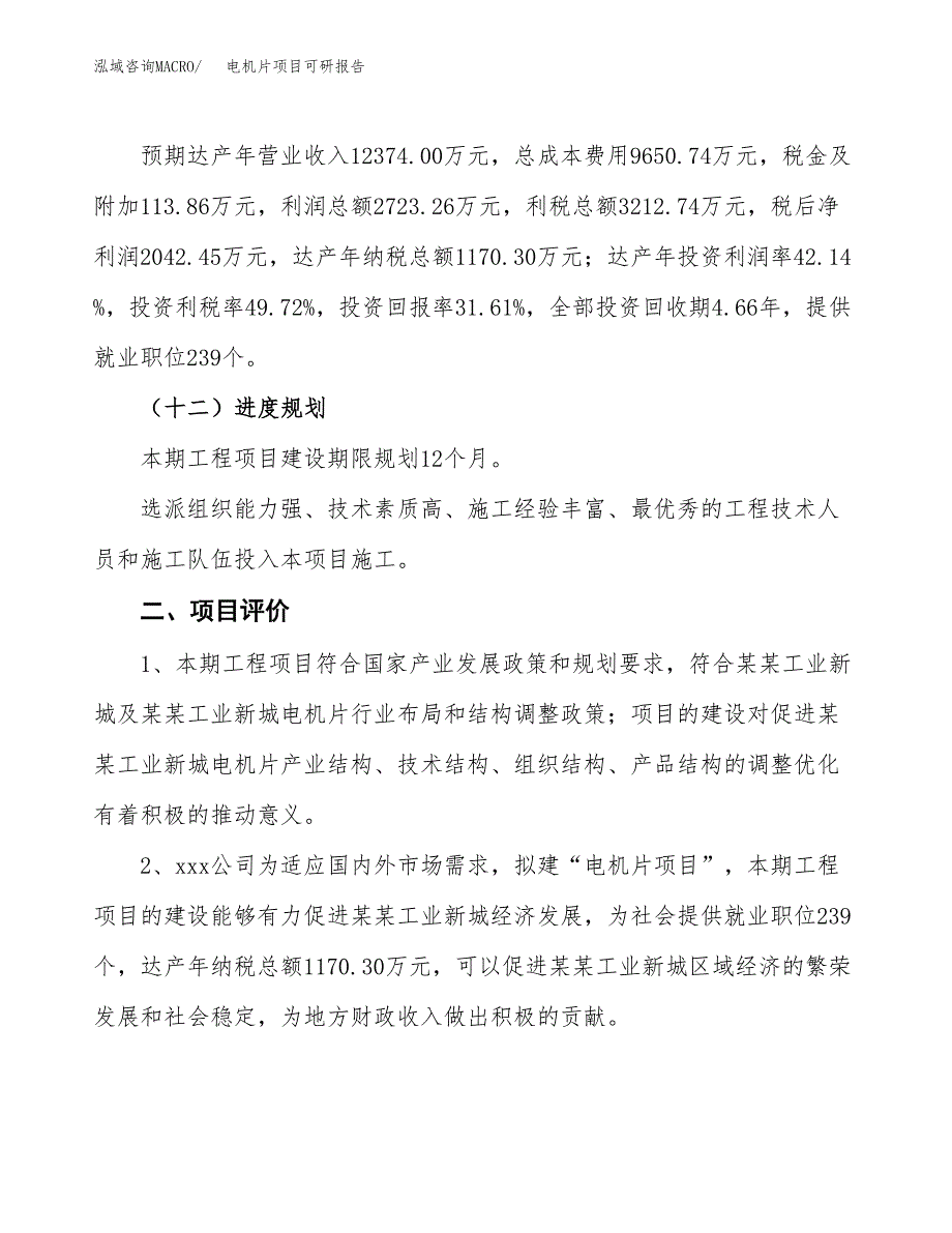 电机片项目可研报告（立项申请）_第4页