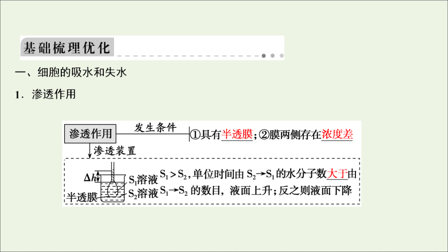 2020高考生物大一轮复习 第二单元 第3讲 细胞的物质输入和输出课件 新人教版_第3页