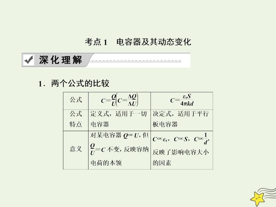 2020版高考物理一轮复习 第七章 第3讲 电容器与电容 带电粒子在电场中的运动课件 新人教版_第4页