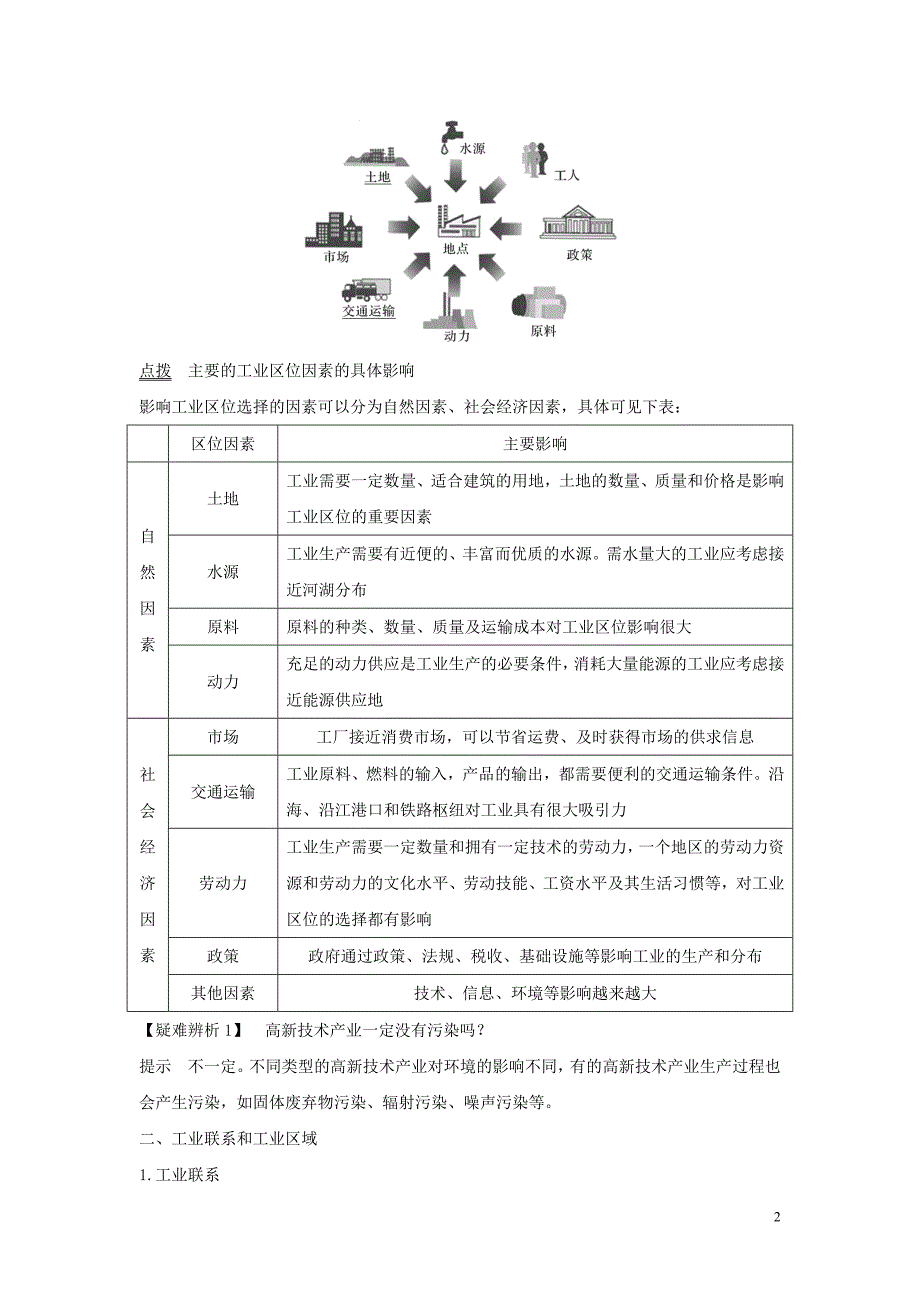 2020版高考地理一轮复习 第25讲 工业区位因素与工业地域联系教师用书（含解析）湘教版_第2页