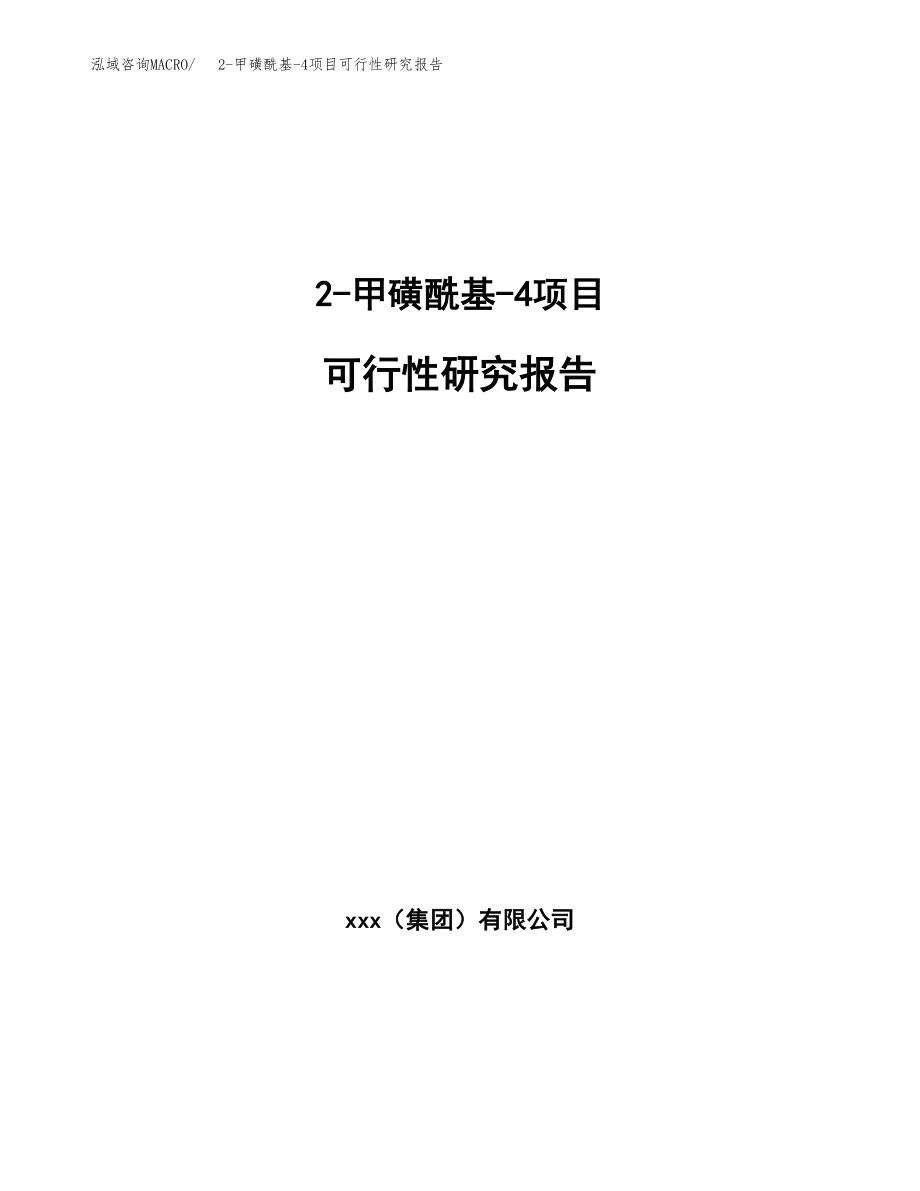 2-甲磺酰基-4项目可行性研究报告(可编辑)_第1页