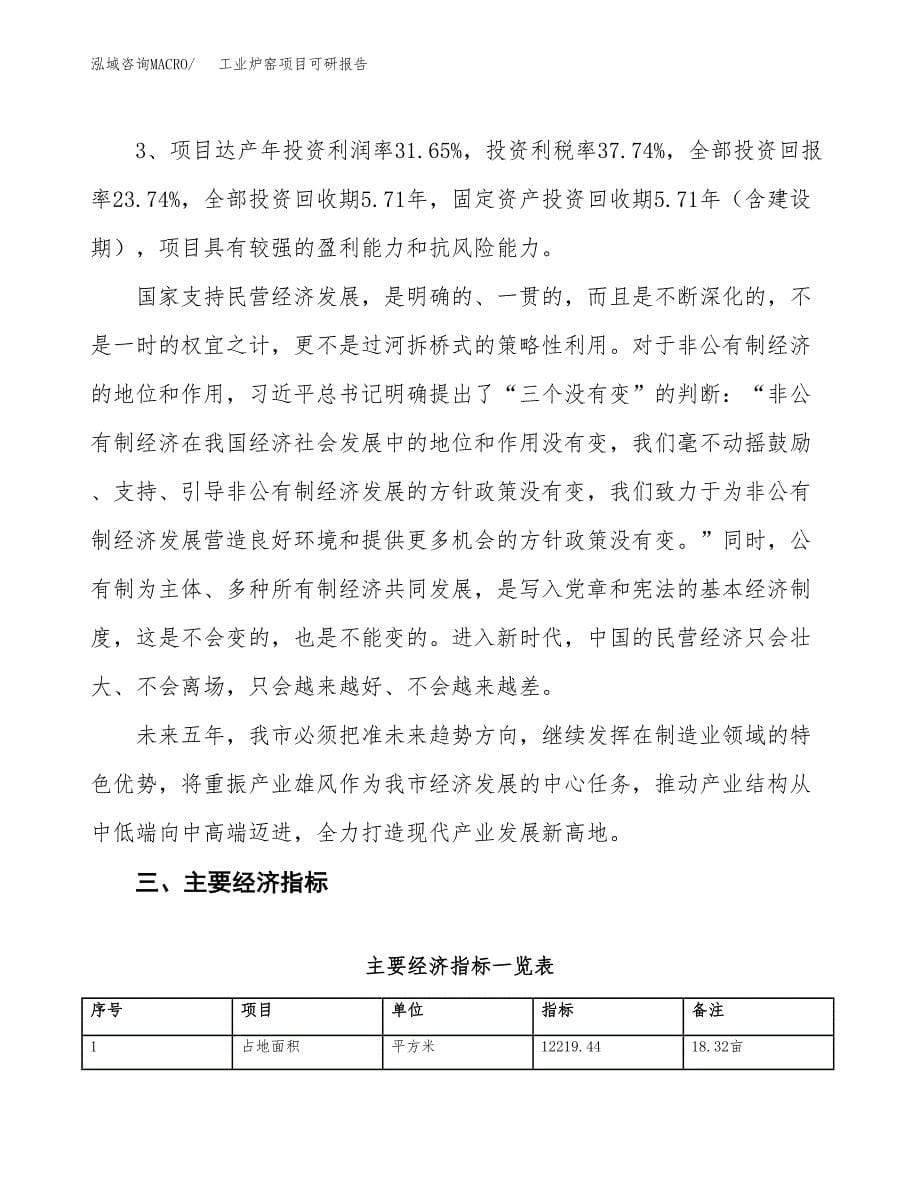 工业炉窑项目可研报告（立项申请）_第5页