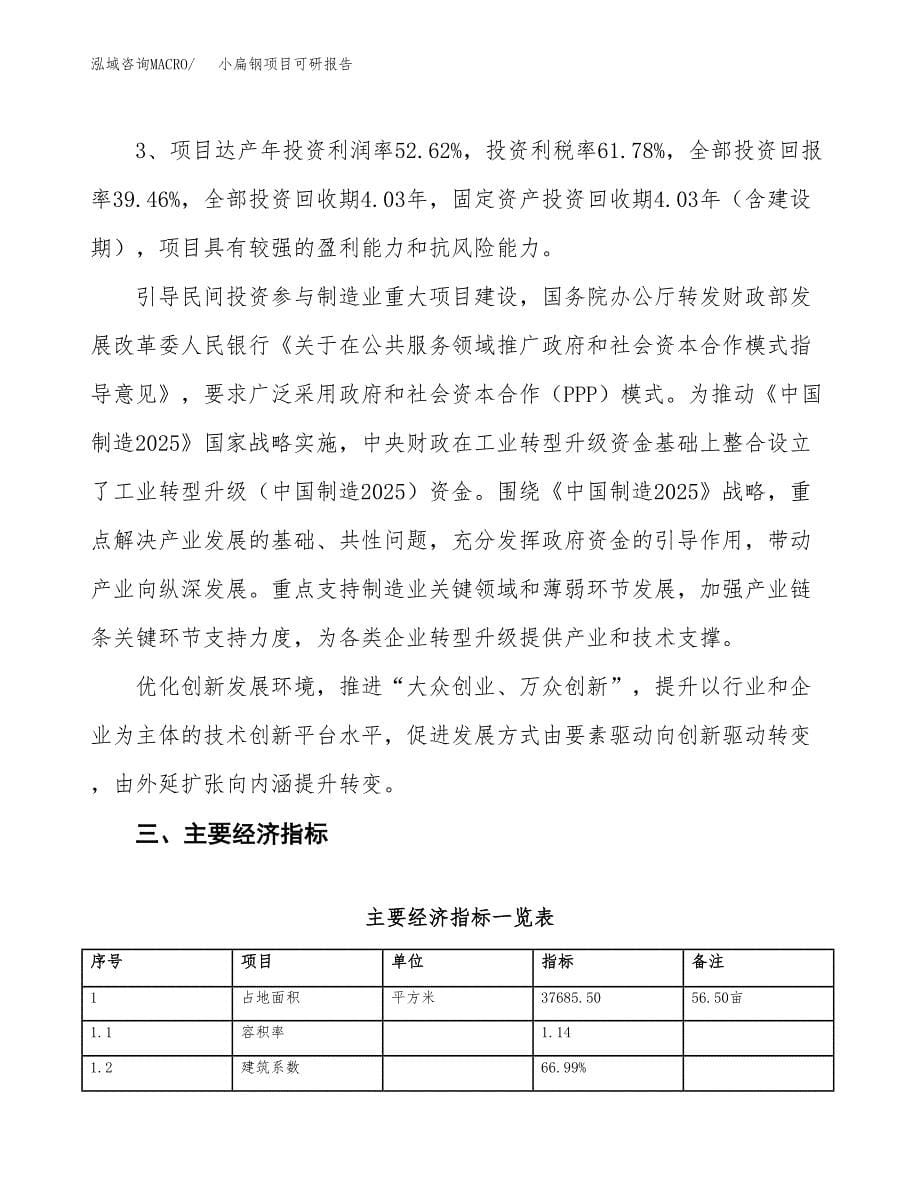 小扁钢项目可研报告（立项申请）_第5页