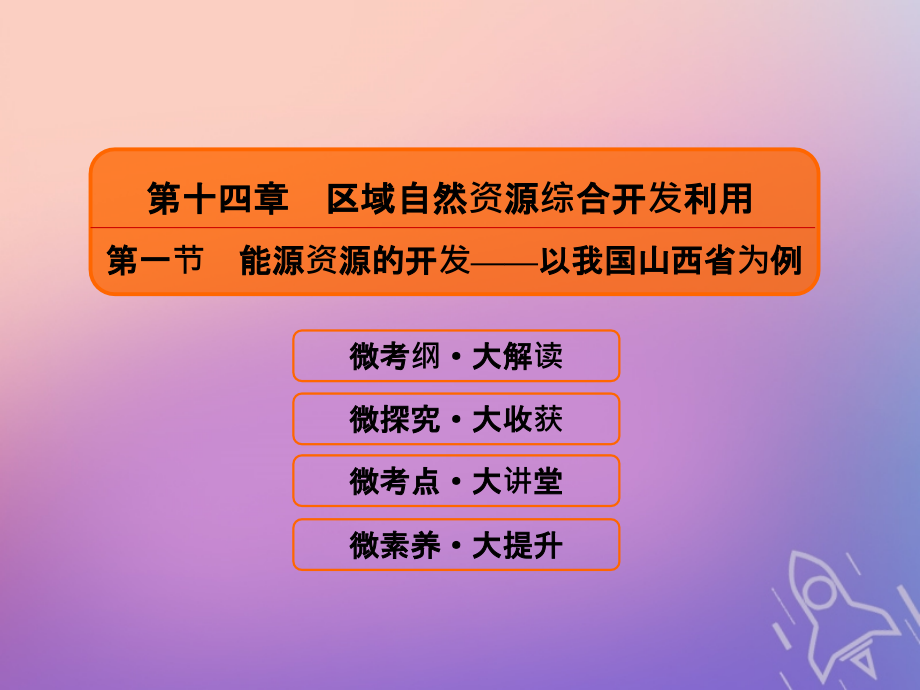 2020版高考地理总复习 第十四章 区域自然资源综合开发利用 3-14-1 能源资源的开发&mdash;&mdash;以我国山西省为例课件 新人教版_第2页