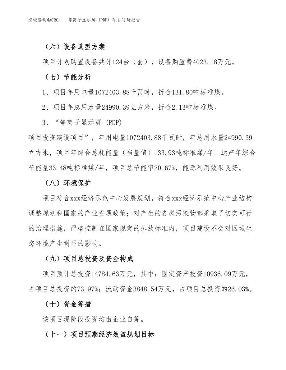 等离子显示屏 (PDP) 项目可研报告（立项申请）_第3页