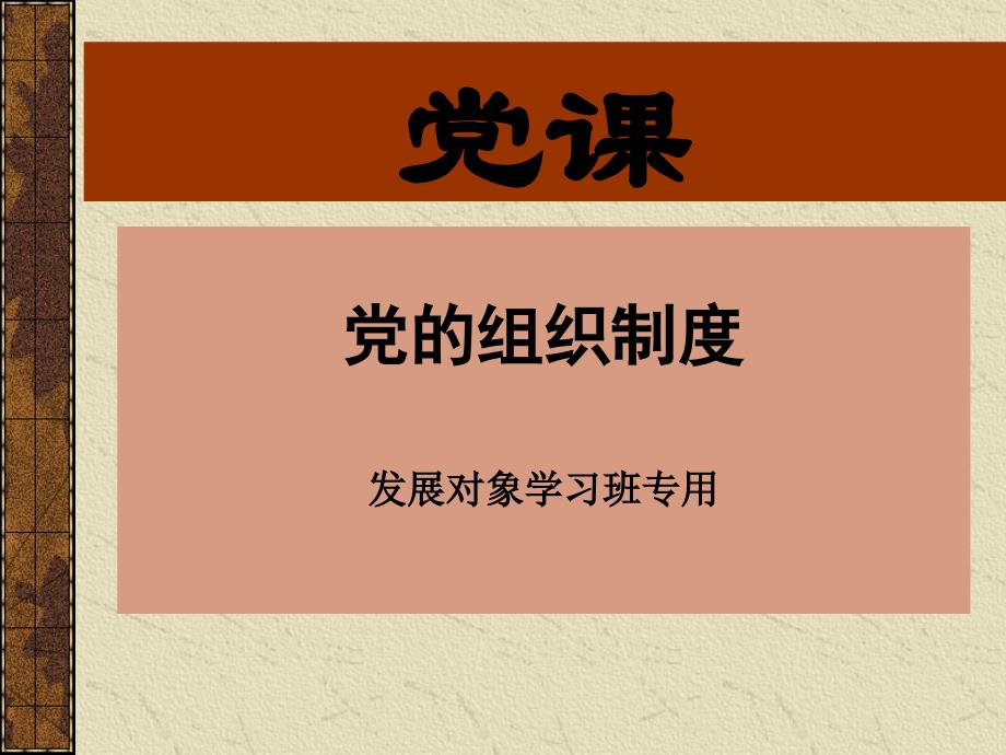 党的组织制度概述.ppt_第1页