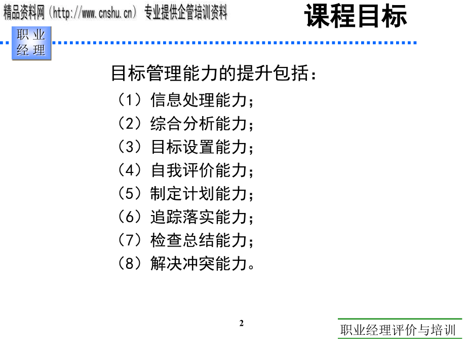 职业经理人培训目标管理能力.ppt_第2页